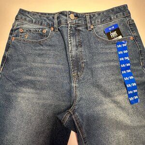 Frye Jeans Womens 10/30 Blue High Rise Crop Cuff Ankle Denim Stretch Whisker NWT